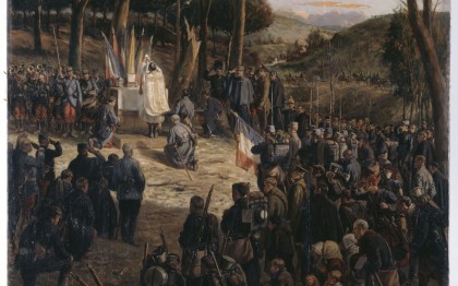 Soldats et officiers à une messe en campagne, Partie du triptyque des Prêtres aux armées