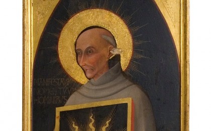 Saint Bernardin de Sienne, En bas : Saint Bernardin prêchant devant la confrérie de saint Jean-Baptiste de la Mort 